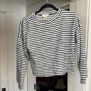 Striped Black and White Women's Top